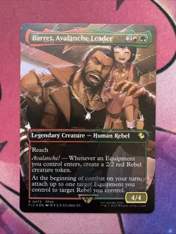 Barret, Avalanche Leader 472 Borderless Chocobo Track Foil Final Fantasy MTG NM - Image 1