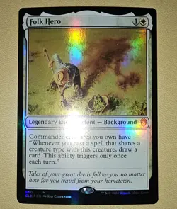 MTG Folk Hero 650 Commander Legends Foil Mythic Rare NM - Image 1