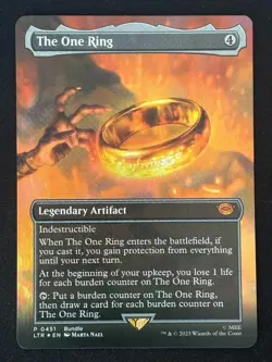 1x MTG The One Ring (Borderless, Foil) (LTR) - (UMP) #451 - Magic - Image 1