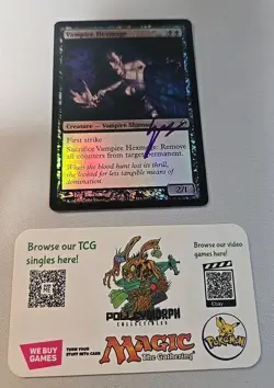 MTG FOIL Vampire Hexmage - Zendikar Signed By Artist Eric Deschamps - Image 1