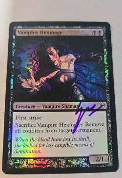 MTG FOIL Vampire Hexmage - Zendikar Signed By Artist Eric Deschamps - Image 4