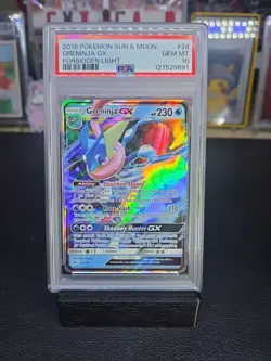 2018 POKEMON SUN & MOON FORBIDDEN LIGHT #24 GRENINJA GX PSA 10 POP 128 💎💎 - Image 1
