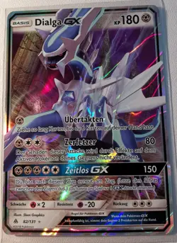 Dialga GX Full Art Pokemon Karte Deutsch 100/156 Ultra Prisma - Image 1