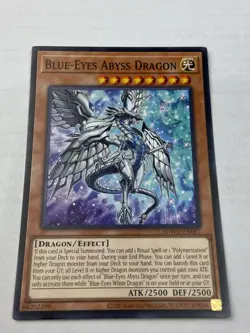 Yugioh Blue-eyes Abyss Dragon Sdwd-en007 Blue Eyes White Destiny (misprint) - Image 1
