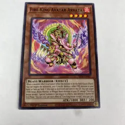 yugioh Fire King Avatar Arvata SR14-EN047 Fire Kings Structure Deck 1st Edition - Image 1