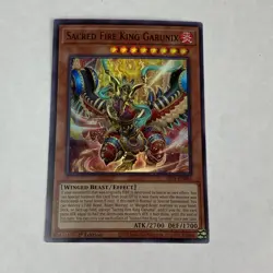 yugioh Sacred Fire King Garunix SR14-EN001 Fire Kings Structure Deck 1st Edition - Image 1