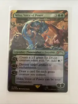 MTG Miku, Voice of Power RAINBOW FOIL Secret Lair x Hatsune Miku 1598 NM - Image 3