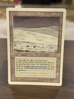 Tundra Magic The Gathering MTG Rare Revised Edition Reserve List Dual Land EX/LP - Image 1
