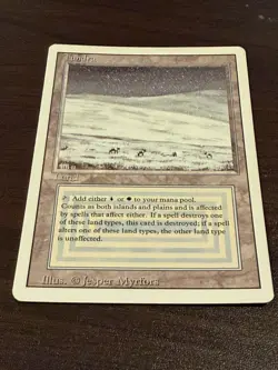 Tundra Magic The Gathering MTG Rare Revised Edition Reserve List Dual Land EX/LP - Image 2