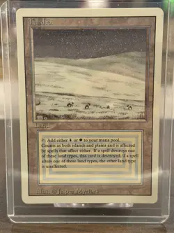 Tundra Magic The Gathering MTG Rare Revised Edition Reserve List Dual Land EX/LP - Image 5