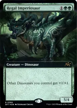 Regal Imperiosaur FOIL EXTENDED ART Aetherdrift Magic MTG NM - Image 1