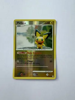 Pokemon TCG Pichu Reverse Holo Card 93/123 Mysterious Treasures LP - Image 1