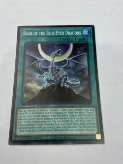 Yugioh Roar Of The Blue-eyed Dragons Sdwd-en019 Blue Eyes White Destiny Rare - Image 1
