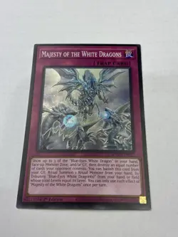 Yugioh Majesty Of The White Dragons Sdwd-en027 Blue Eyes White Destiny Rare - Image 1