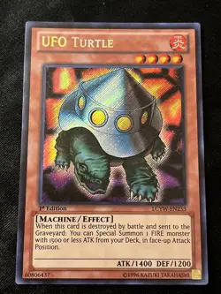 Yugioh- 1X UFO Turtle - Secret Rare - 1st Edition - LCYW-EN233 - Light Play - Image 1