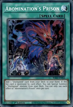 Abomination's Prison - Secret Rare 1st Edition RA02-EN064 - NM - YuGiOh - Image 1