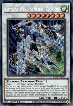 Crystal Wing Synchro Dragon - Secret Rare 1st Edition RA02-EN029 - NM - YuGiOh - Image 1