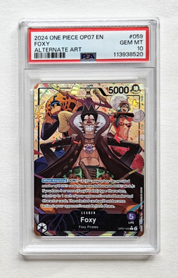 Foxy Leader OP07 PSA 10 GEM MT Alternate Art One Piece Card Game 2024 OP07-059 - Image 1