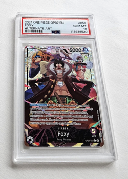 Foxy Leader OP07 PSA 10 GEM MT Alternate Art One Piece Card Game 2024 OP07-059 - Image 2