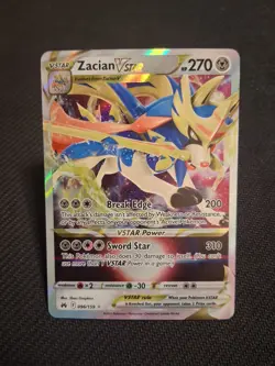 Zacian VSTAR 096/159 SWSH Crown Zenith Holo Rare 2022 Pokemon TCG Card - Image 1
