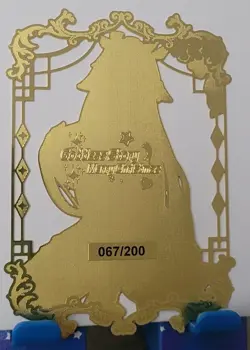 Yae Miku Genshin Impact Gold Metal Card Goddess Story Waifu Serial # 67/200 - Image 2