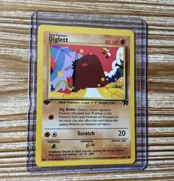 Pokemon Card Diglett 1st Edition Team Rocket 52/82 LP-NM - Image 1