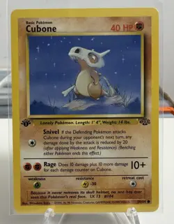 Pokemon TCG Cubone 1st Edition Jungle Card 50/64 NM - Image 1