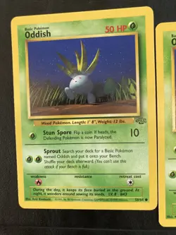 Lot Of (3) Oddish 58/64 Jungle Set Pokemon Card Never Played - Image 2