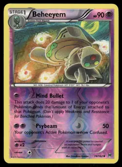 Pokemon Cards Beheeyem 74/162 Reverse Holo BREAKthrough XY NM - Image 1