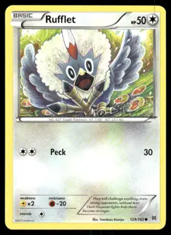 Pokemon Cards Rufflet 129/162 BREAKthrough XY Common NM - Image 1