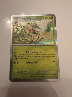 Folipurba Leafeon Prismatische Entwicklungen Pokemon Card 05/131 Holo Rare Eevee - Image 1