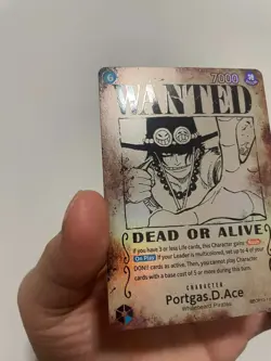Portgas.D.Ace (119) (Wanted Poster) OP13-119 - Error Card - NM Pack Fresh - Image 2