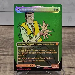 MTG English Peter Parker (0232) (Borderless) NM Foil Marvel's Spider-Man MYTHIC - Image 1