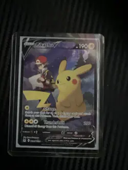 Pokemon TCG Pikachu v TG16/TG30 Lost Origin 2022 Full Art Holo Ultra Rare Card - Image 1