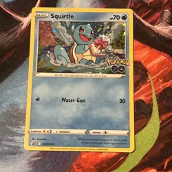 Squirtle SWSH233 Pokemon GO Holo, Black Star Promo Pokemon Card. - Image 1