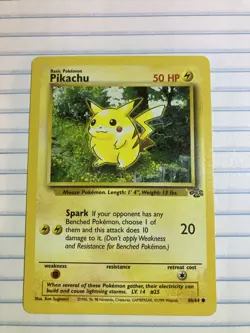 Pokemon Pikachu TCG Jungle Card 60/64 Unlimited Common In NM Condition - Image 1