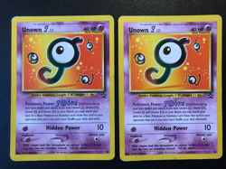 2 Unown J #38 Pokemon black star promo cards HP - Image 1