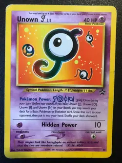 2 Unown J #38 Pokemon black star promo cards HP - Image 2