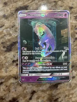Pokemon Mewtwo GX Full Art Ultra Rare Holo TCG Card Shining Legends - Image 2