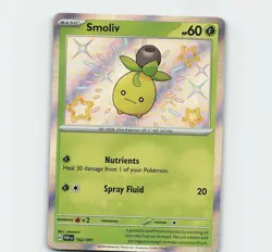 Pokemon Card TCG - Smoliv 102/091 - Paldean Fates - Baby Shiny Rare - NM ⭐ - Image 1
