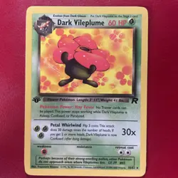 Dark Vileplume 30/82 Team Rocket Regular First Edition Pokemon Card - Image 1