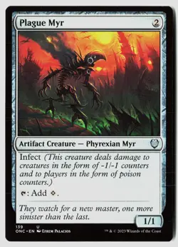 Plague Myr #139 Commander: Phyrexia: All Will Be One - Near Mint - Image 1