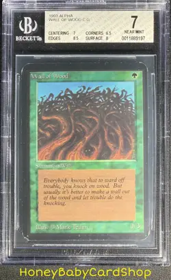 MTG Limited Edition Alpha 1993 Wall of Wood BGS 7.0 NM Old School 93/94 - Image 1