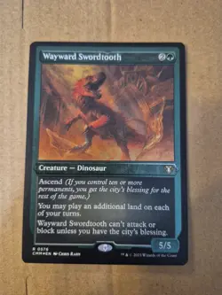 Wayward Swordtooth (Foil Etched) Commander Masters Foil - Image 1