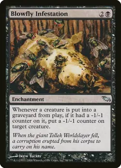 Magic the Gathering BLOWFLY INFESTATION #58/301 Shadowmoor Black Uncommon NM - Image 1