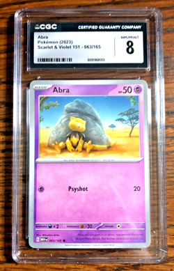 Abra Regular Common #063 - CGC NM/MINT 8 - SV Scarlet & Violet 151 - Pokemon TCG - Image 1