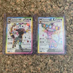 Pokemon Umbreon and Espeon Black Star Promo SVP175 SVP176 Figure Collection NM/M - Image 1