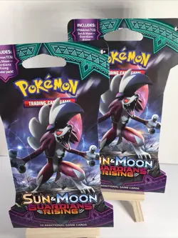 Lot of 2 Pokemon TCG Sun and Moon Guardians Rising Sleeved Booster Packs - Image 2