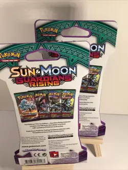 Lot of 2 Pokemon TCG Sun and Moon Guardians Rising Sleeved Booster Packs - Image 4