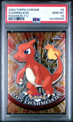 2000 TOPPS CHROME POKEMON T.V. #5 CHARMELEON PSA 10 - Image 1